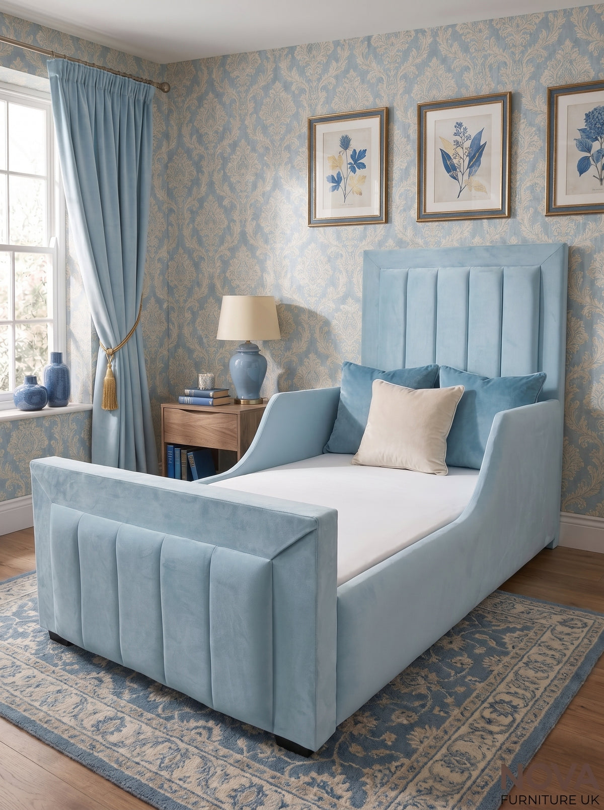Sleigh Fluted Bed