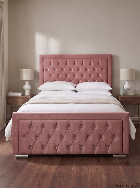 Bellagio Crystal Button Bed