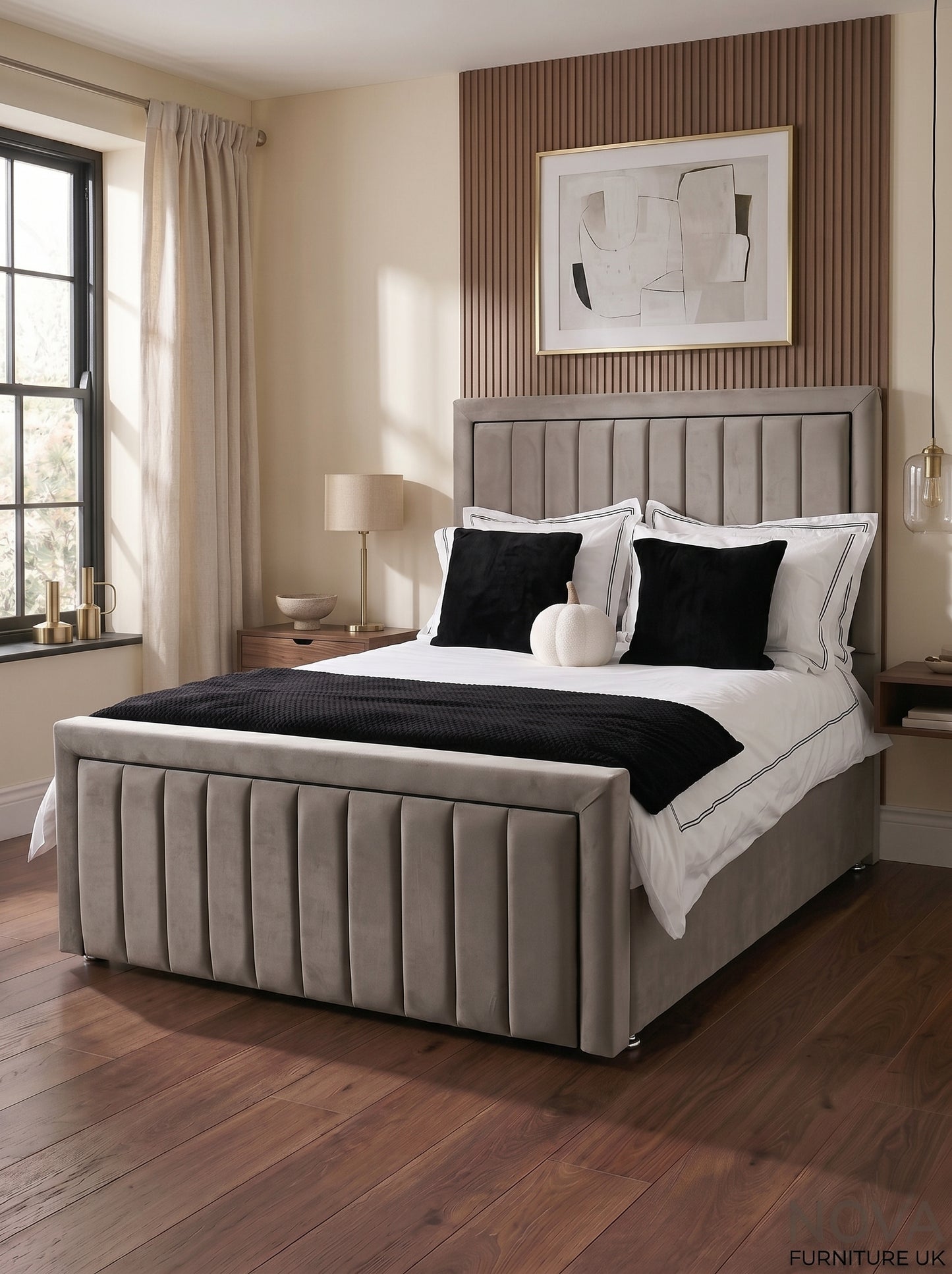Halston Piped Bed Frame