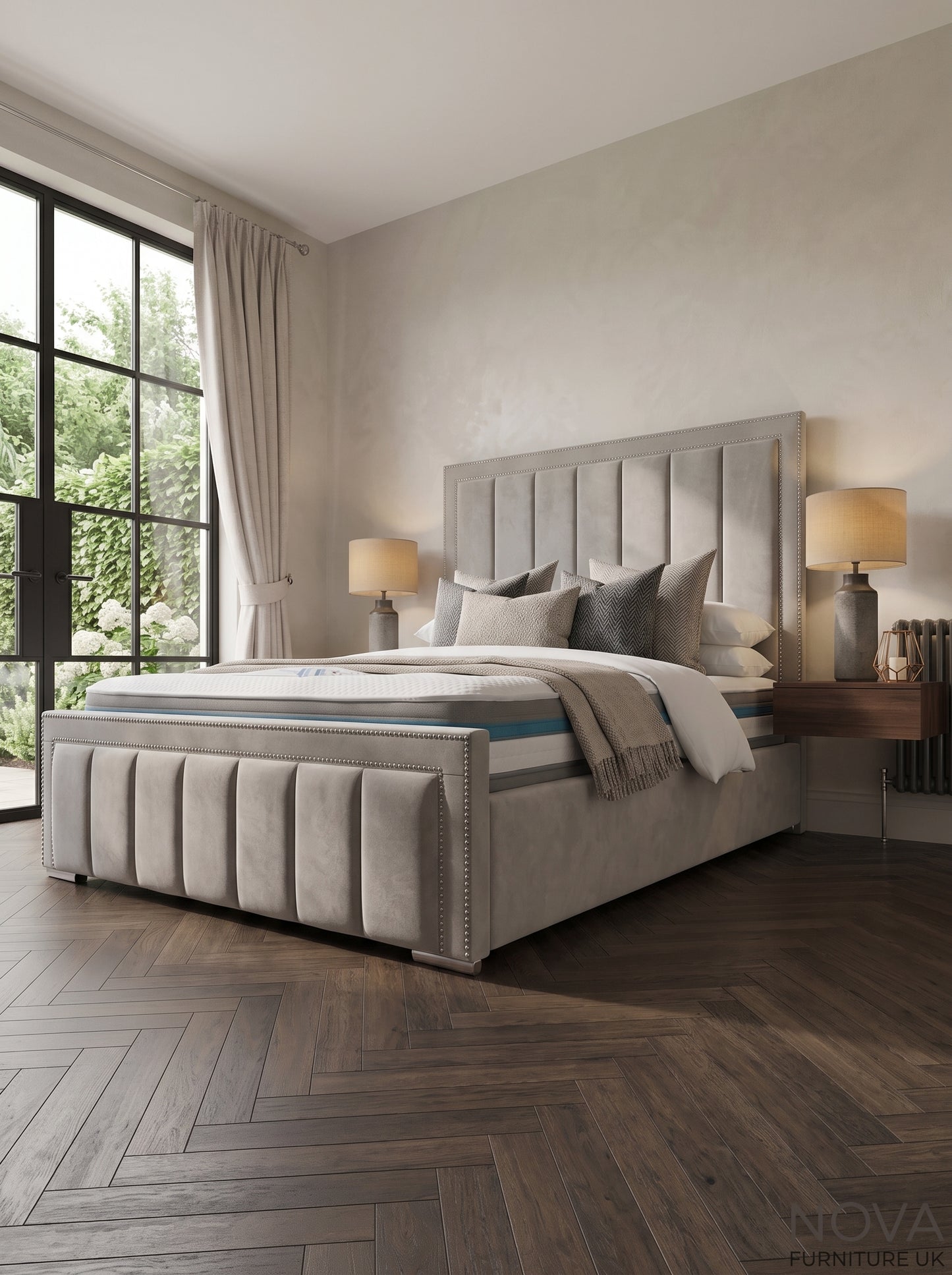Sterling Studded Panel Bed