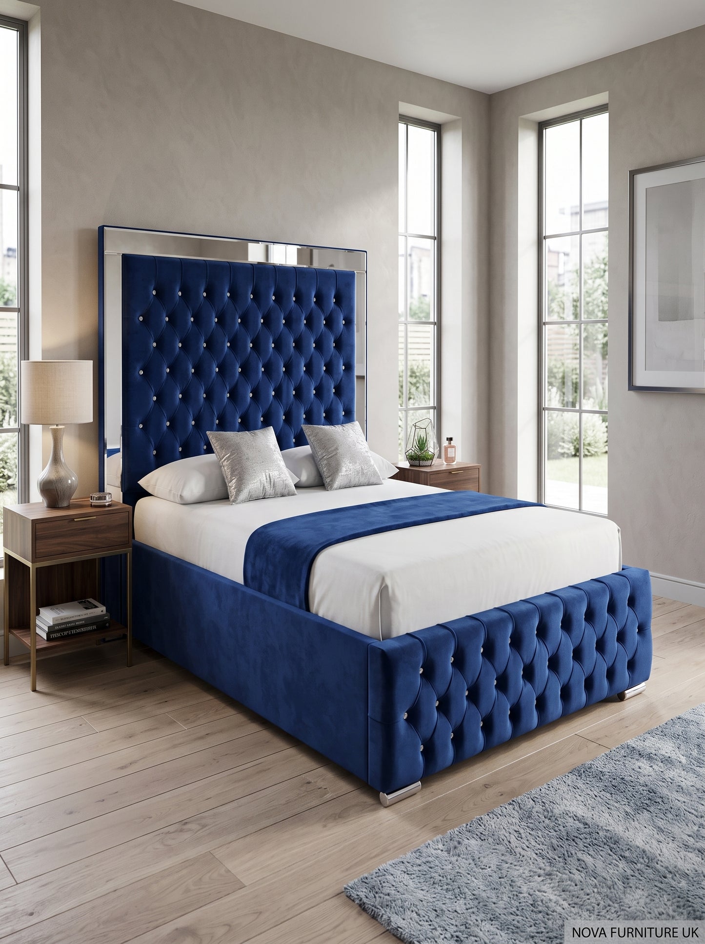 Celestia Mirrored Crystal Bed