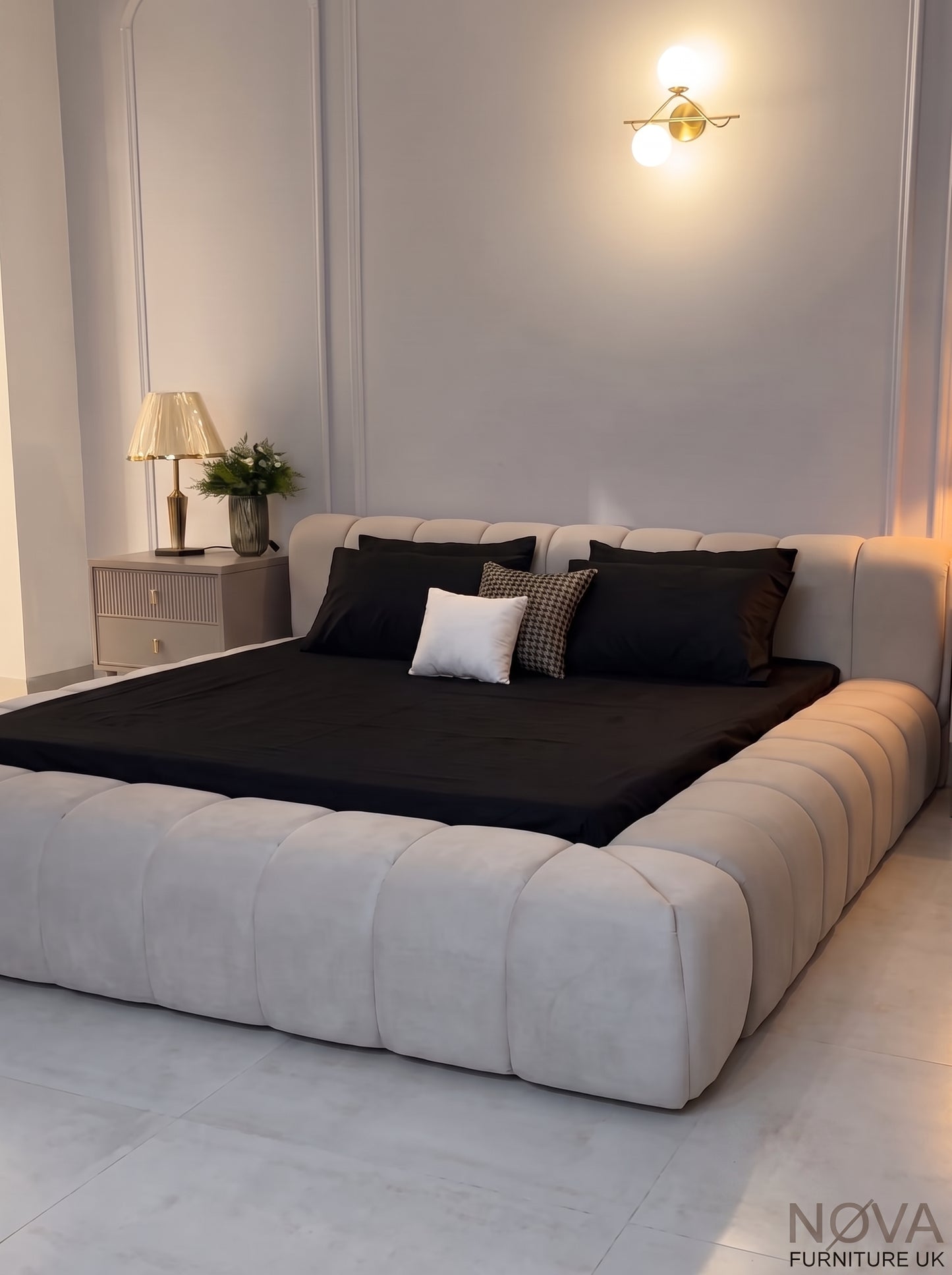 Finch Cloud Bubble Boucle Bed