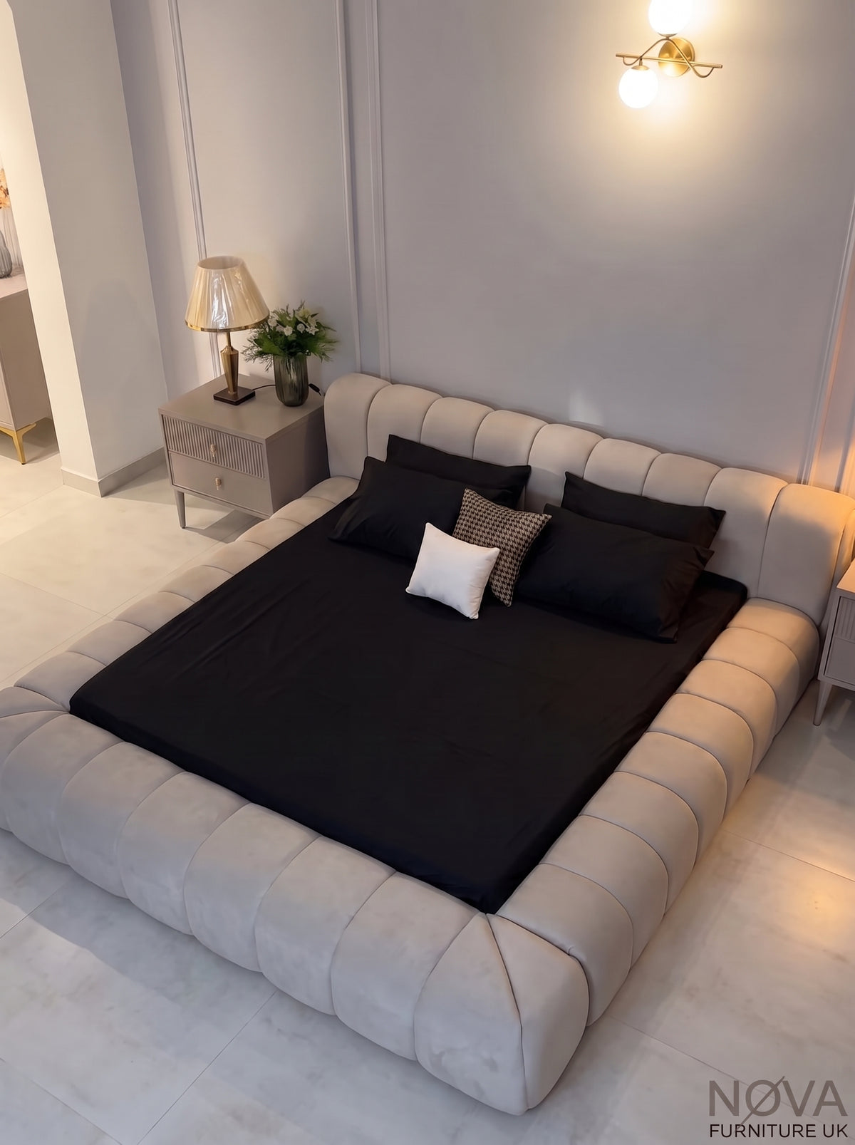Finch Cloud Bubble Boucle Bed