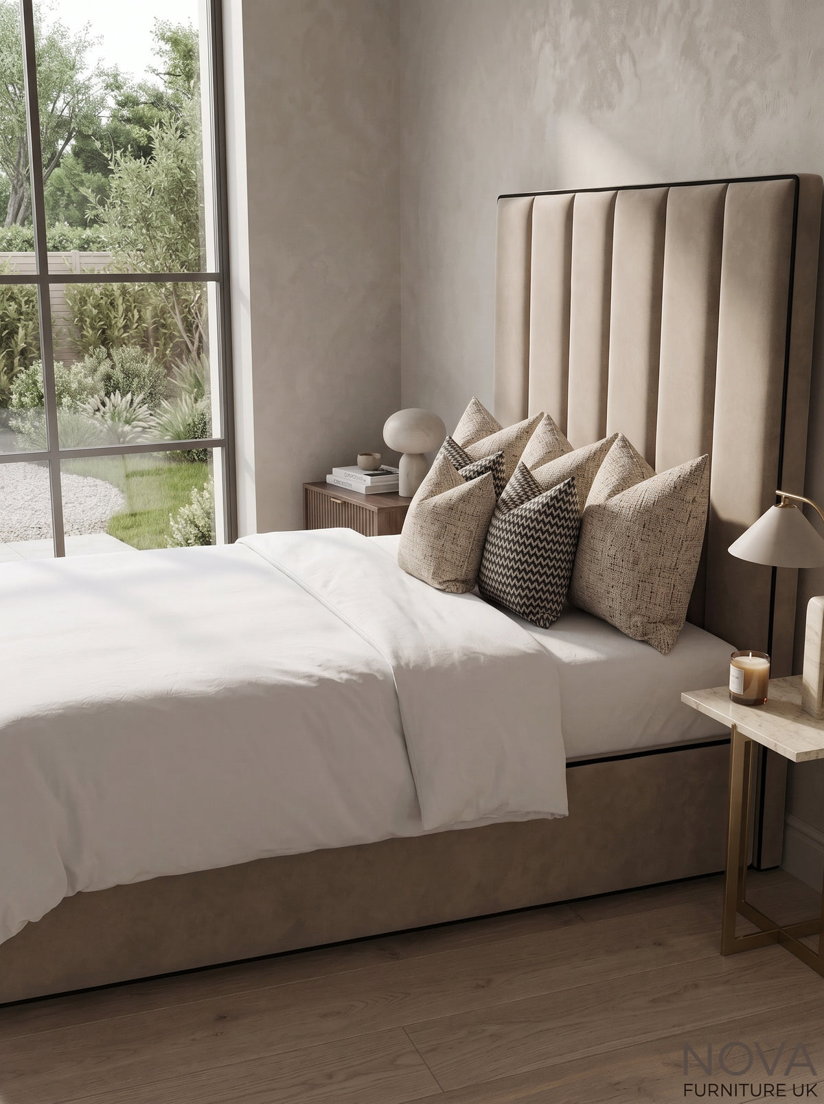 Halston 65" Piped Bed