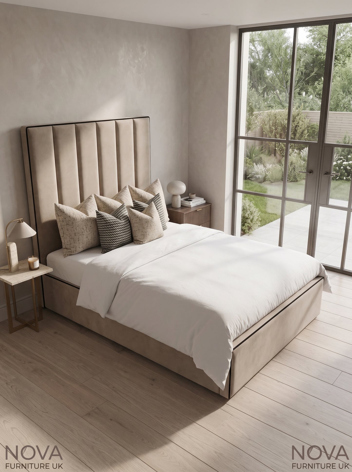 Halston 65" Piped Bed