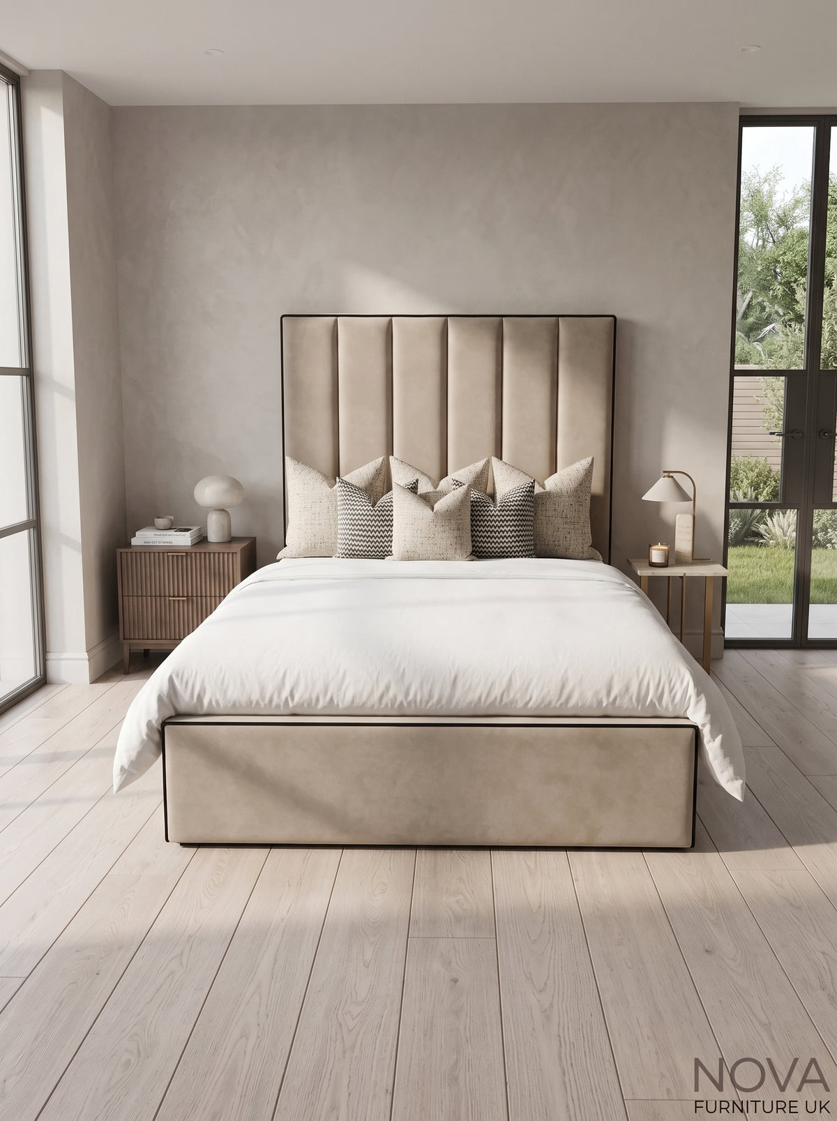 Halston 65" Piped Bed
