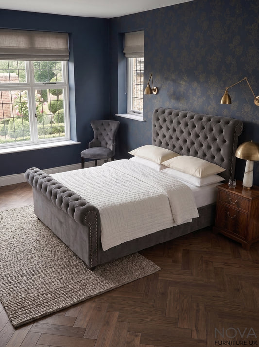 Ashworth Chesterfield Sleigh Bed